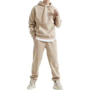 High Quality Men's Women's Casual Embroidered Pullover Sweatshirt Hoodie Pants <b>Set</b> Winter Breathable Fleece 100% Cotton - Product Image 4