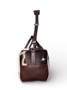 Genuine <b>Leather</b> Hair Duffle <b>Bag</b> Handmade Lightweight Fashion Zipper Portable Multi-Function Unisex Travel <b>Bag</b> Vintage Large - Product Image 2