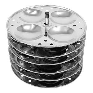 Olla Vaporera de Acero Inoxidable de la Mejor Calidad para 24 Idlis, 6 Platos, Ecológica, con Asa de Baquelita, Soporte Duradero para Idlis, Vaporera de Lámina Gruesa para Gas - Product Image 2