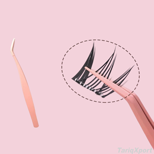 แหนบติดขนตาปลอมแบบเฉียง สแตนเลสสั่งทำขายส่ง ไม่ติดขนตาปลอมแบบเป็นช่อ - Product Image 2