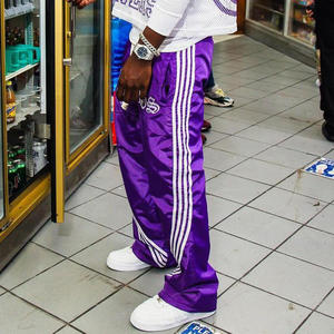 Pantalones Deportivos Personalizados de Felpa con Cordón Ajustable, 100% Algodón, Estilo Hip Hop, para Invierno, con Estampado Puff para Hombre - Product Image 3
