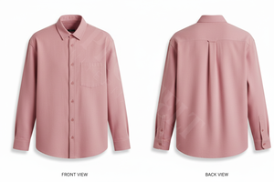 Camisa de Vestir de Manga Larga Personalizada, Corte Slim, con Bolsillo en el Pecho, de Tela de Mezcla de Algodón de Alta Calidad, para Hombre - Product Image 4