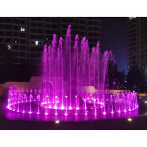 Fabricantes de Fuentes Grandes para Exteriores, Fuente Musical de Acero Inoxidable Personalizada con Luces LED de Colores - Product Image 3