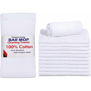 Offre Spéciale – Serviettes de Nettoyage en Coton Côtelé Blanc 16x19 32oz, 100% Coton, Multi-usages pour Cuisine, par Indian Wholesale Factor - Product Image 1