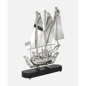 Decoración de Mesa para Sala de Estar, Barco de Metal con Base, Objetos Decorativos Náuticos, Decoración Moderna para el Hogar y Artículos de Regalo - Product Image 1