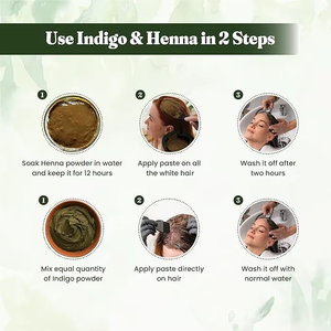 Premium Chemical-free Indigo Leaves Powder 100% Pure & Natural Indigofera Tinctoria Leaf Powder <b>for</b> Hair Coloring from India - Product Image 3