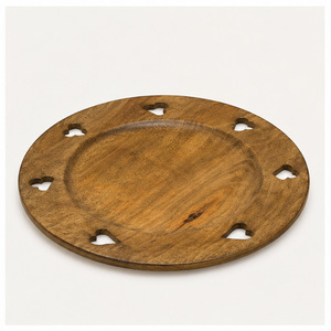 Assiettes de présentation en bois de manguier artisanales en gros avec découpe en forme de cœur – Décoration de table et vaisselle rustiques écologiques pour mariage - Product Image 6