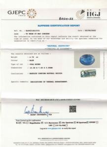 Zafiro azul ovalado natural de 4.79 quilates de Sri Lanka, piedras preciosas sueltas para la fabricación de joyas y anillos BSOH-52 - Product Image 6