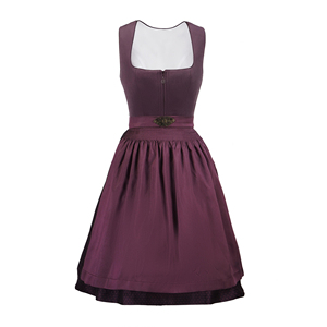 Bavarian <b>Oktoberfest</b> German Dirndl <b>Dress</b> Button Cotton/Polyester Breathable Knee-Length Adult Women OEM Service Cosplay Costume - Product Image 2