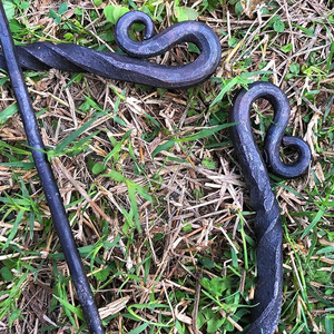 En gros fait à la main fer forgé Viking nordique fibule Penannulaire boucle fermoir cape tissu broche Simple Vintage médiéval broche - Product Image 6