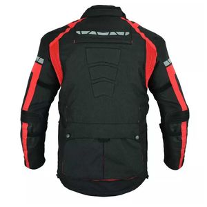 Veste de moto unisexe imperméable à manches longues, col montant, gris, noir, rouge, vêtements de sport, toutes saisons, coupe classique - Product Image 3
