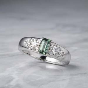 Luxury 0.50CT <b>Green</b> Emerald Cut Diamond Gorgeous <b>Ring</b> For Women's 14K Solid Gold Wedding Surprise Gift For Lovers - Product Image 4