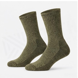 NORTH APPROACH Crew <b>Socks</b> Olive Green Cotton Breathable Hiking Outdoor Sports Adult Autumn Regular Fit Knitted <b>Socks</b> - Product Image 3