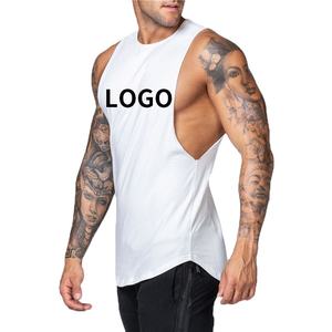 Débardeur de sport en coton personnalisé avec logo pour homme – Maillot de corps athlétique sans manches pour la course et l'entraînement en salle de sport - Product Image 6