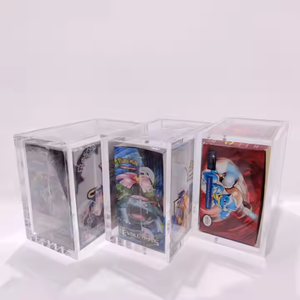 Boîte de protection pour <span class=keywords><strong>booster</strong></span> de cartes à collectionner Pokémon en acrylique transparent avec couvercle magnétique, haute transparence, pour boosters Pokémon anglais - Product Image 4