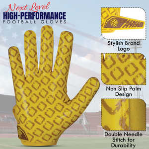 Guantes de Fútbol Americano para Deportes de Habilidad, con Pantalla Táctil, Agarre Adhesivo Personalizado, Palma de Poliéster/Algodón, Transpirables, Impermeables, para Invierno - Product Image 5