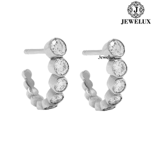 High Luxury Natural VVS Diamond <b>Stud</b> Earrings 925 Sterling <b>Silver</b> Rhodium Plated IGI Certified Stylish Bridal Party Wear Jewelry - Product Image 4
