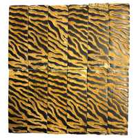 Plaques de corne de buffle sculptées motif tigre, durables, de forme rectangulaire, style naturel, pour la fabrication de manches de couteau DIY, souvenir NS