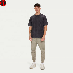Pantalones Cargo de Lona de Algodón de Cintura Alta para Hombre, Talla y Logotipo Personalizados, Pantalones de Trabajo Utilitarios con Múltiples Bolsillos y Estilo Desgastado - Product Image 5