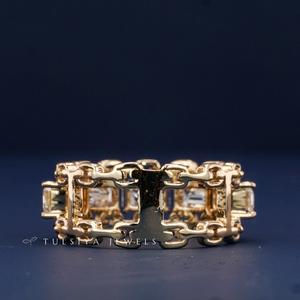 Anillo de Diamante Cultivado en Laboratorio de Alta Calidad para Hombre, Oro de 14K, Joyería Fina Sostenible, Elegante Anillo de Boda con Piedra Verde Natural - Product Image 2