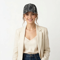 Casquette de baseball en jean délavé style vintage – Tendance, décontractée, anti-UV, 100 % polyester, réglable, unisexe, pour l'Europe
