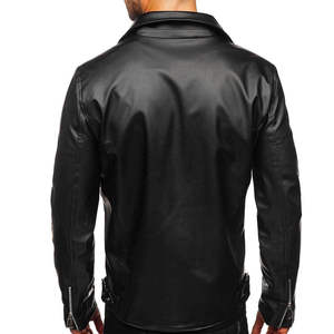 Chaqueta de Cuero para Hombre, Suave y Duradera, Impermeable y Transpirable, con Logotipo Frontal, Estilo Urbano, Moda de Invierno - Product Image 4