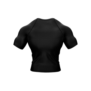 เสื้อรัดกล้ามเนื้อ MMA แบบสั่งทำพิเศษ OEM คุณภาพสูง โพลีเอสเตอร์ผสมสแปนเด็กซ์ พิมพ์ลายแบบ Sublimation แขนสั้นและแขนยาว เสื้อรัดกล้ามเนื้อ Bjj - Product Image 5