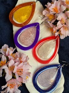 Handmade Resin Earrings Decorative <b>Gift</b> Accessories for Craft Projects Creative DIY Resin Earrings Handmade Decorative Craft - Product Image 3