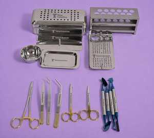 Kit de Instrumentos Quirúrgicos para PRF (Plasma Rico en Fibrina) y GRF (Granulosa Rica en Fibrina), de Acero Inoxidable Alemán, con Certificación CE e ISO - Product Image 1