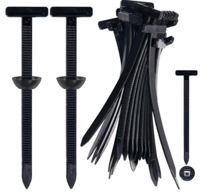 สายรัดเคเบิลแบบล็อคตัวเอง 95 มม. ไนลอนสีดำ สำหรับมัดสายไฟ - Product Image 1