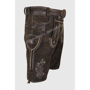 Adult Oktoberfest Genuine Cowhide Leather Short Lederhosen <b>Costume</b> <b>Man</b> Bavarian Octoberfest German Festival Beer Male <b>Cosplay</b> - Product Image 2