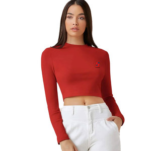 Solid Trader High Elastic Waist Tight Fit Attractive Look Seamless Construction Breathable Moisture Wicking Women Crop <b>Top</b> - Product Image 1
