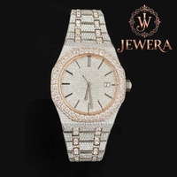 Reloj de Lujo de Acero Inoxidable Mossinate con Diamantes y Esfera de Cristal, Movimiento Mecánico, Ideal para Oficina y Salidas Nocturnas