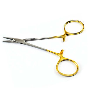Portaagujas Tc Webster de 15 cm, Liso, Dorado, para Sutura Quirúrgica, Cirugía Dental, Tijeras, Pinzas, Acero Inoxidable - Product Image 1
