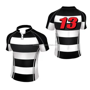 Custom design sublimated printing rugby football league jersey uniform wear rugby jerseys heavy polyester Rugby Jerseys men