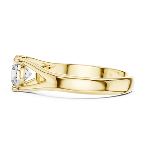 Bague de fiançailles classique en diamant de laboratoire 1 carat taille brillant certifiée IGI Or Bijoux fins de luxe étincelants - Product Image 2