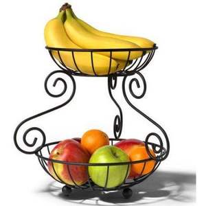 Panier à fruits en fer de fabrication fiable, support décoratif en métal pour fruits avec base antidérapante pour la présentation sur la table de cuisine ou de salle à manger - Product Image 6