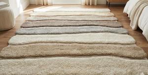 Alfombra Moderna de Lana con Rayas Neutras, Suave y Afelpada, Antideslizante, Hecha a Mano, con Diseño Geométrico Abstracto para Sala de Estar, Dormitorio y Decoración del Hogar - Product Image 4