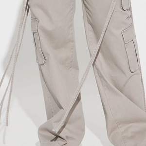 Pantalones Cargo de Invierno Hechos a Medida al por Mayor para Mujer, Talla Grande, Corte Holgado, Lavados, con Múltiples Bolsillos - Product Image 5