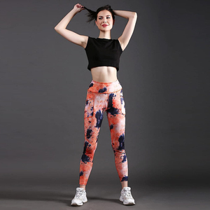 <b>Hot</b> Sale High Waist 100% Cotton Tye Dye <b>Leggings</b> for Women Workout Fitness Scrunch Booty Tie Dye <b>Legging</b> - Product Image 3