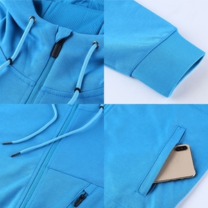 Conjunto Deportivo de Hombre Otoño-Invierno 2026, Sudadera con Capucha y Cremallera de Poliéster de Color Sólido, Pantalones Deportivos para Entrenamiento, Venta al Por Mayor, Personalizable - Product Image 6