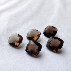Cuarzo Ahumado Natural Semiprecioso Negro Facetado de Corte Cojín de 5.0mm ~ 10.0mm, Gemas de Alta Calidad para Joyería - Product Image 5