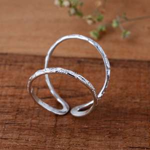 SHYAM JEWELRS Anillo de Plata Ajustable de Doble Banda con Diseño de Estrella, Hecho a Mano, de Lujo, Unisex, para Dedo - Product Image 3