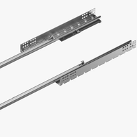 Glissières de tiroir à fermeture amortie sur mesure, à extension simple, design moderne pour cuisine, salle à manger, chambre