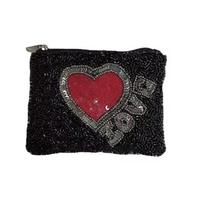 Porte-monnaie classique en perles avec broderie, forme personnalisée, pochette zippée pour usage quotidien, perles colorées, petite taille - Product Image 4