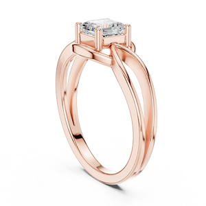 Anillo de Diseño Trenzado Hecho a Mano con Diamante de Laboratorio Corte Princesa, Joyería de Diamantes de Lujo Disponible a un Precio Razonable - Product Image 3