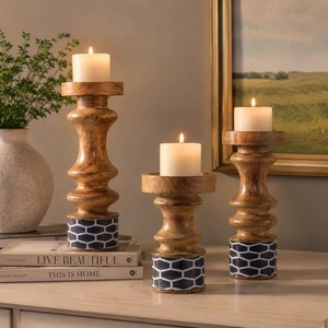 Ensemble de 3 porte-bougies en acier inoxydable résistant à la chaleur, décoration pour la maison - Product Image 2