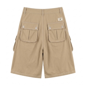 Pantalones Cortos Vaqueros Vintage Unisex Personalizados al por Mayor, Estilo Holgado de Verano, con Acabado Lavado, Moda Urbana, Bordes sin Rematar, Bolsillos Utilitarios, Estilo Hip Hop - Product Image 1