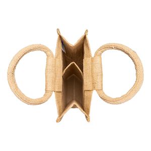 Double Bottle Jute <b>Bag</b> Natural Eco Friendly Reusable <b>Wine</b> Carrier for Home & Events - Product Image 2