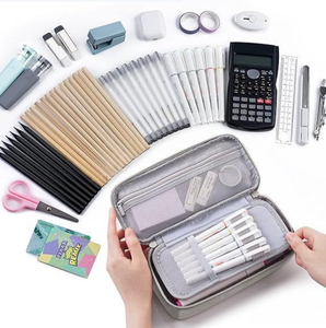 Estuche para Lápices de Tela de Gran Capacidad ZhongHong, Organizador de Papelería con Múltiples Bolsillos, Porta Lápices Portátil para la Escuela y la Oficina - Product Image 4
